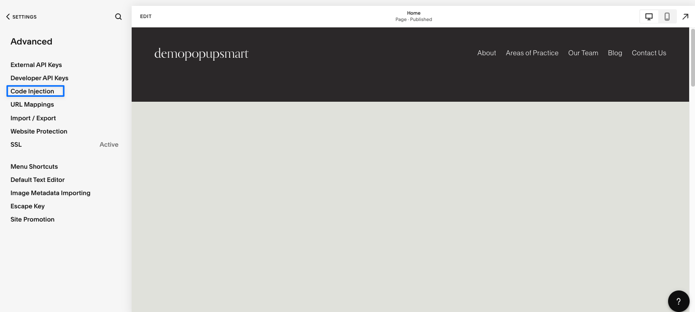 Create a Squarespace Popup Step Six