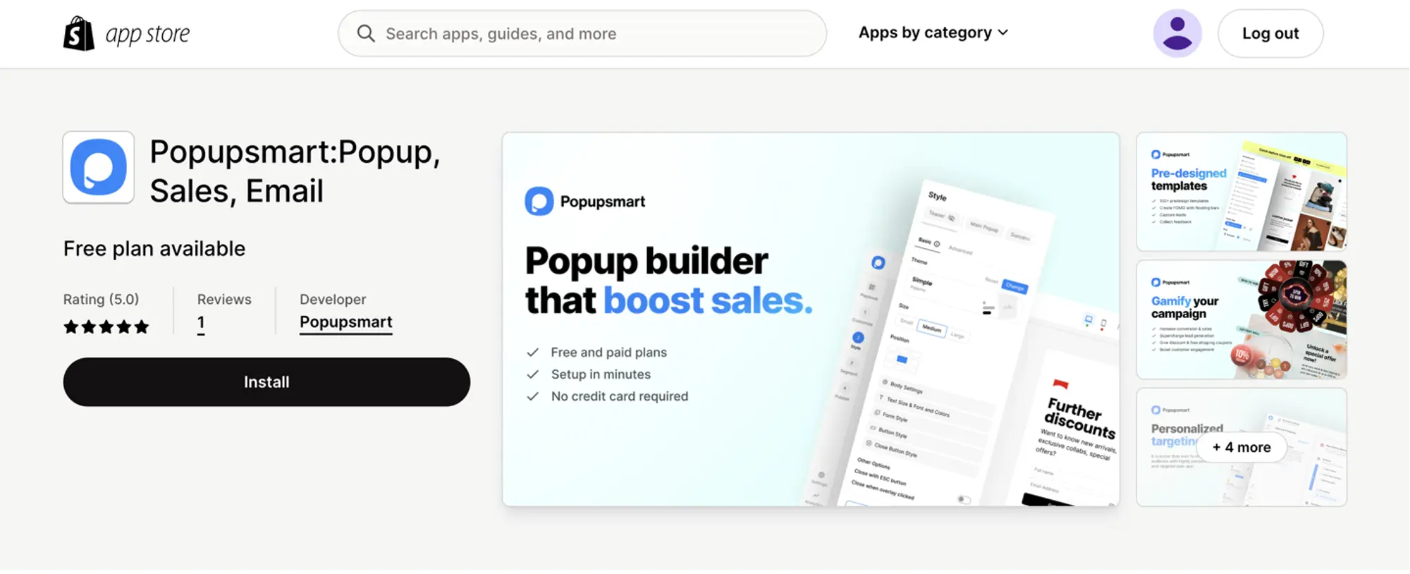 Navigate shopify app store