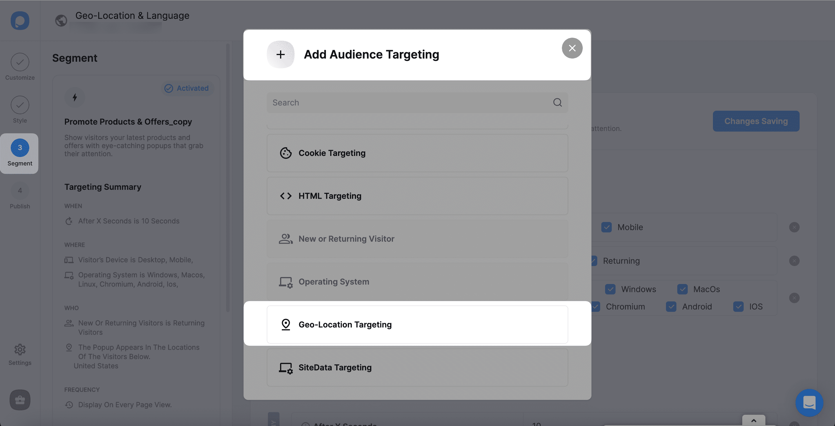 choose audience targeting