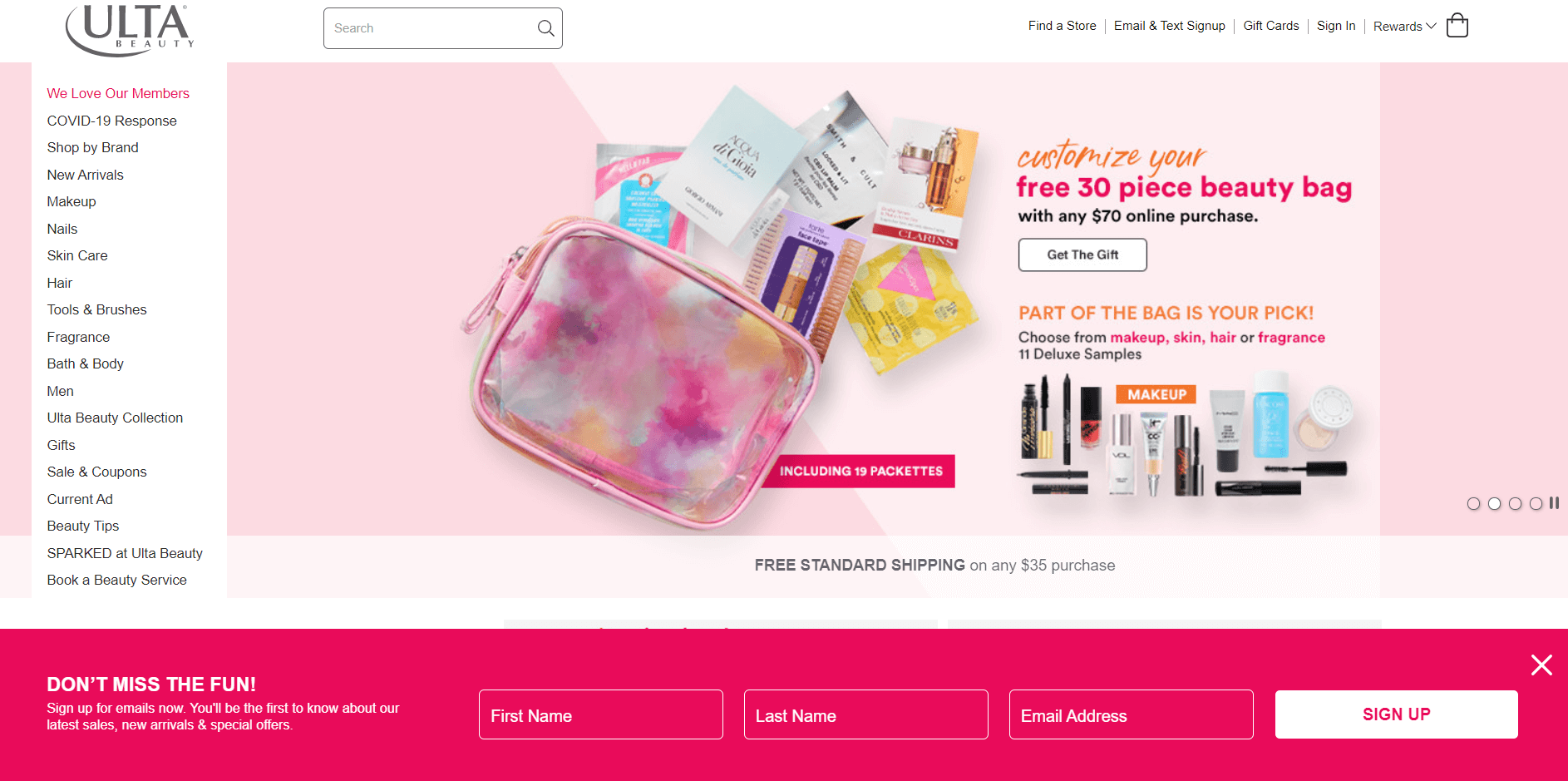 ulta popup örneği