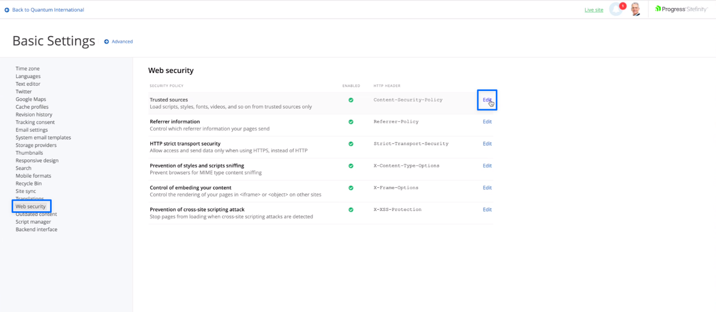 editing web security and trusted sources