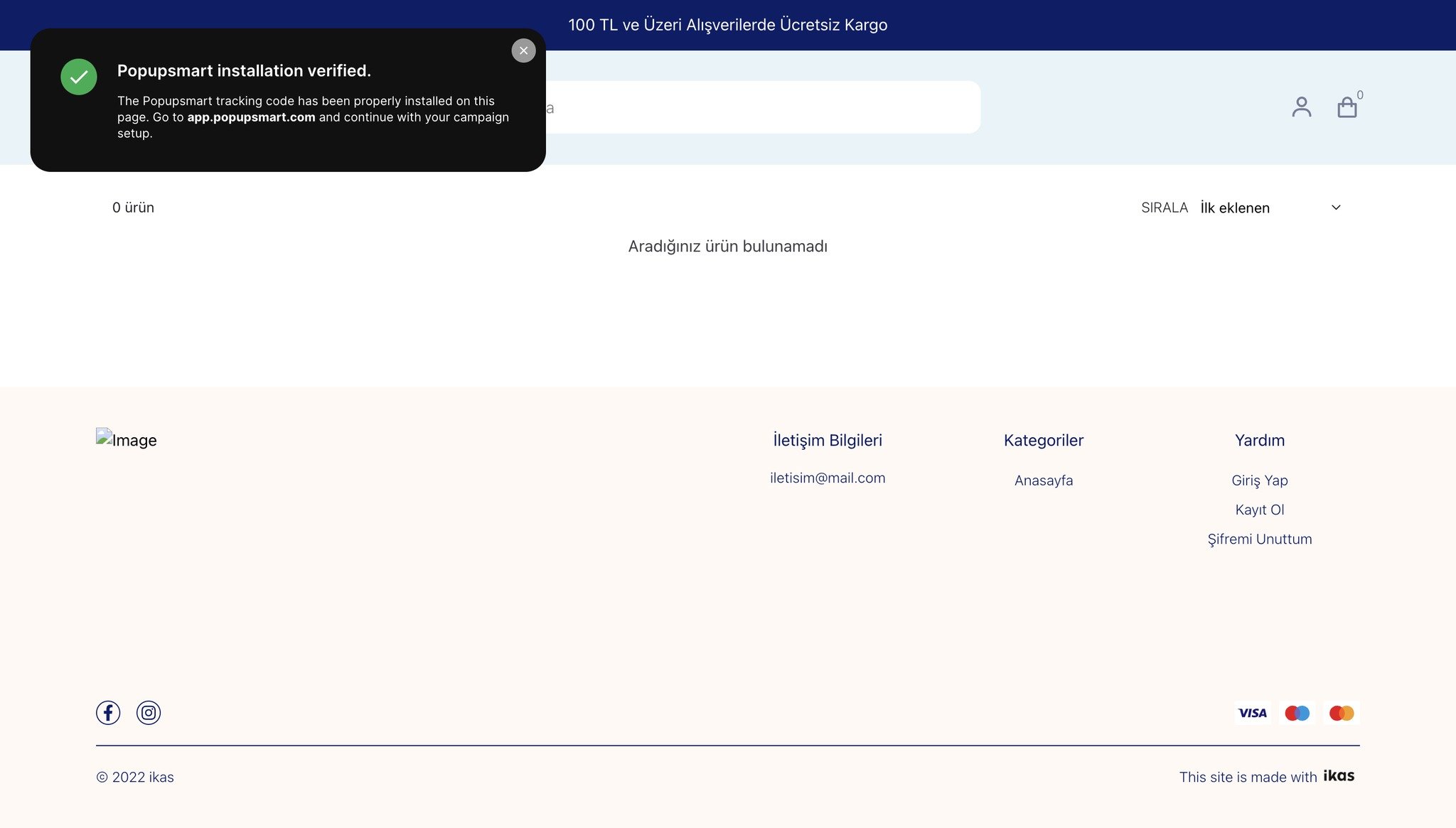 verified website notification