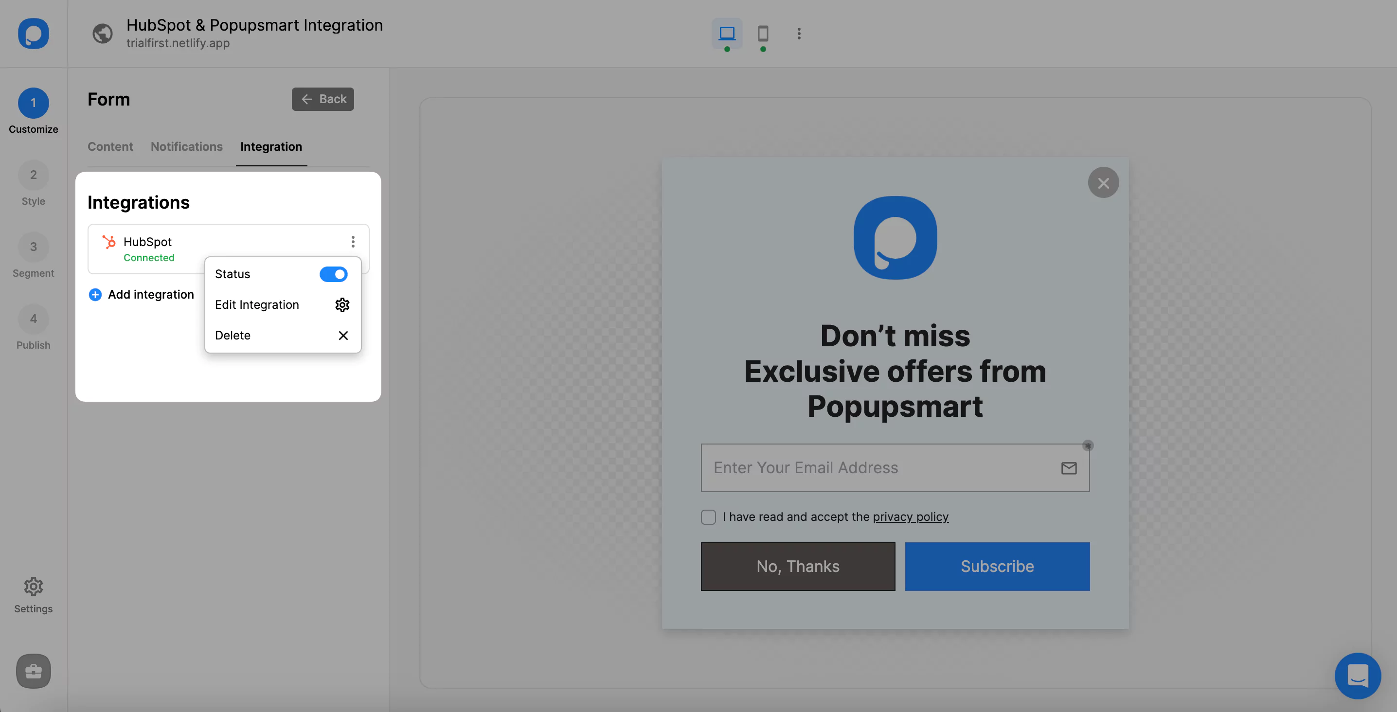 you can change status whenever you want on the three-dot