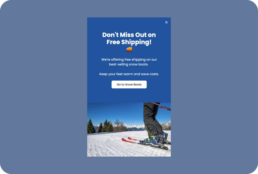sepet terkini azaltmak için ücretsiz kargo popup