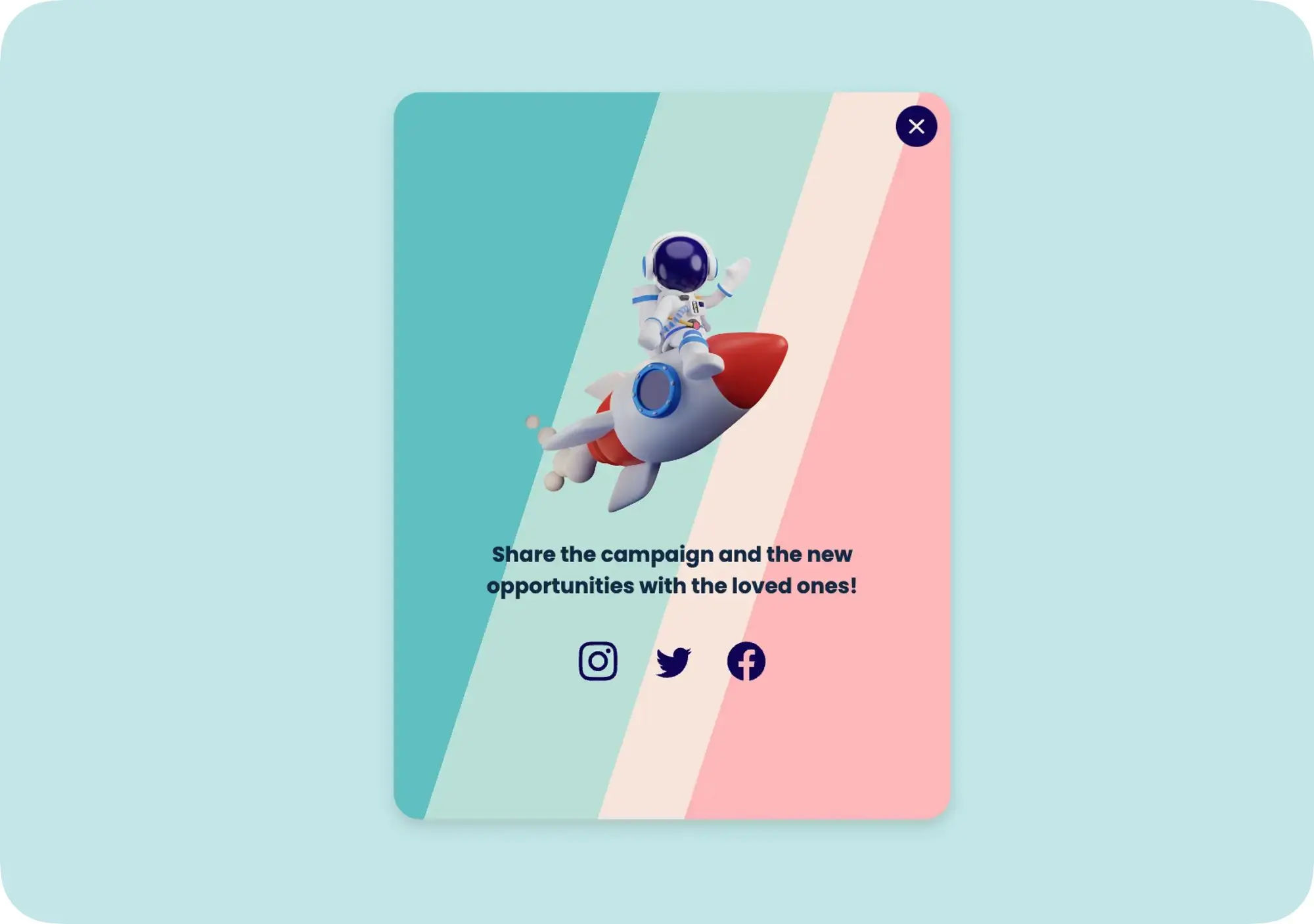 share with friends popup