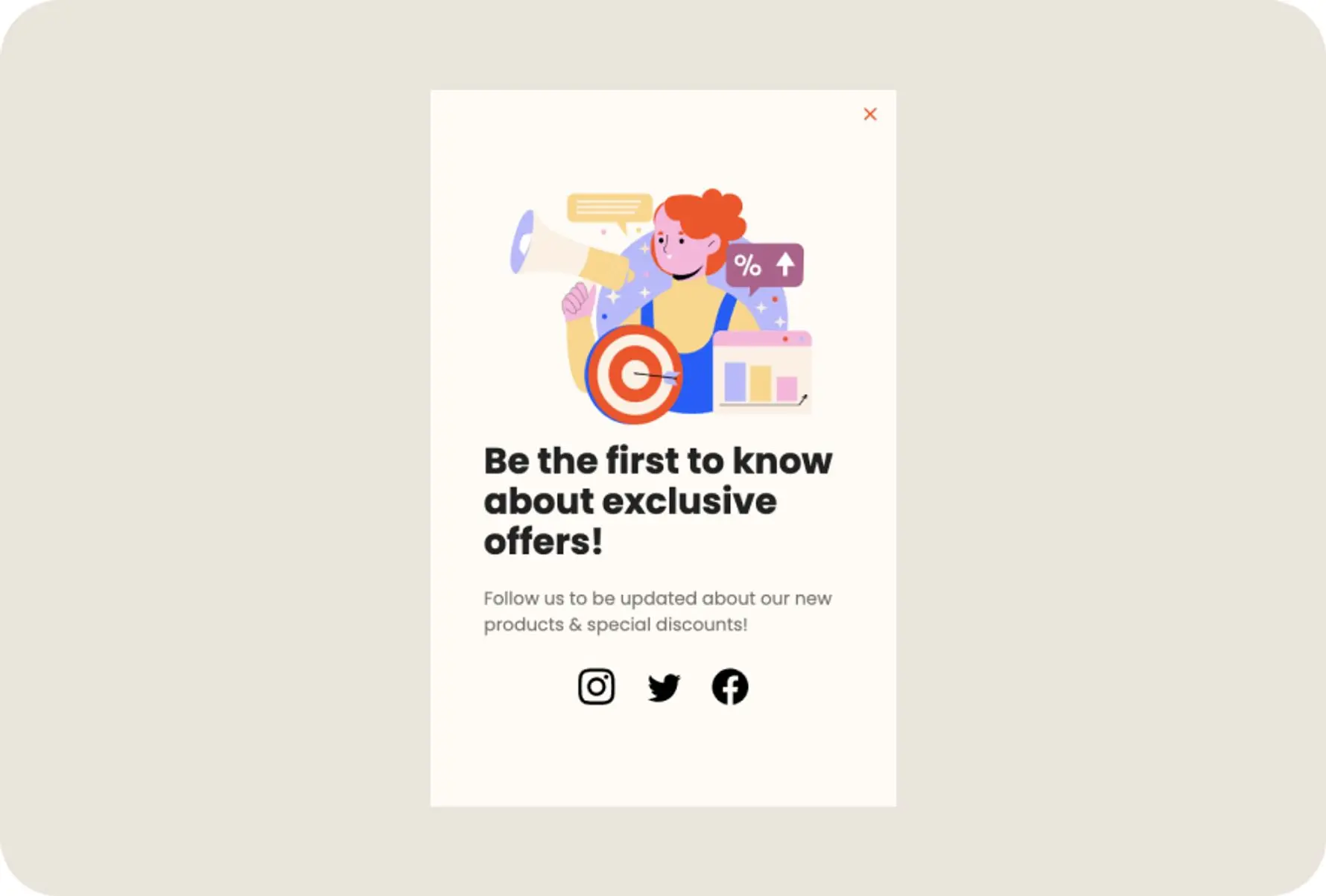 leverage social media popup