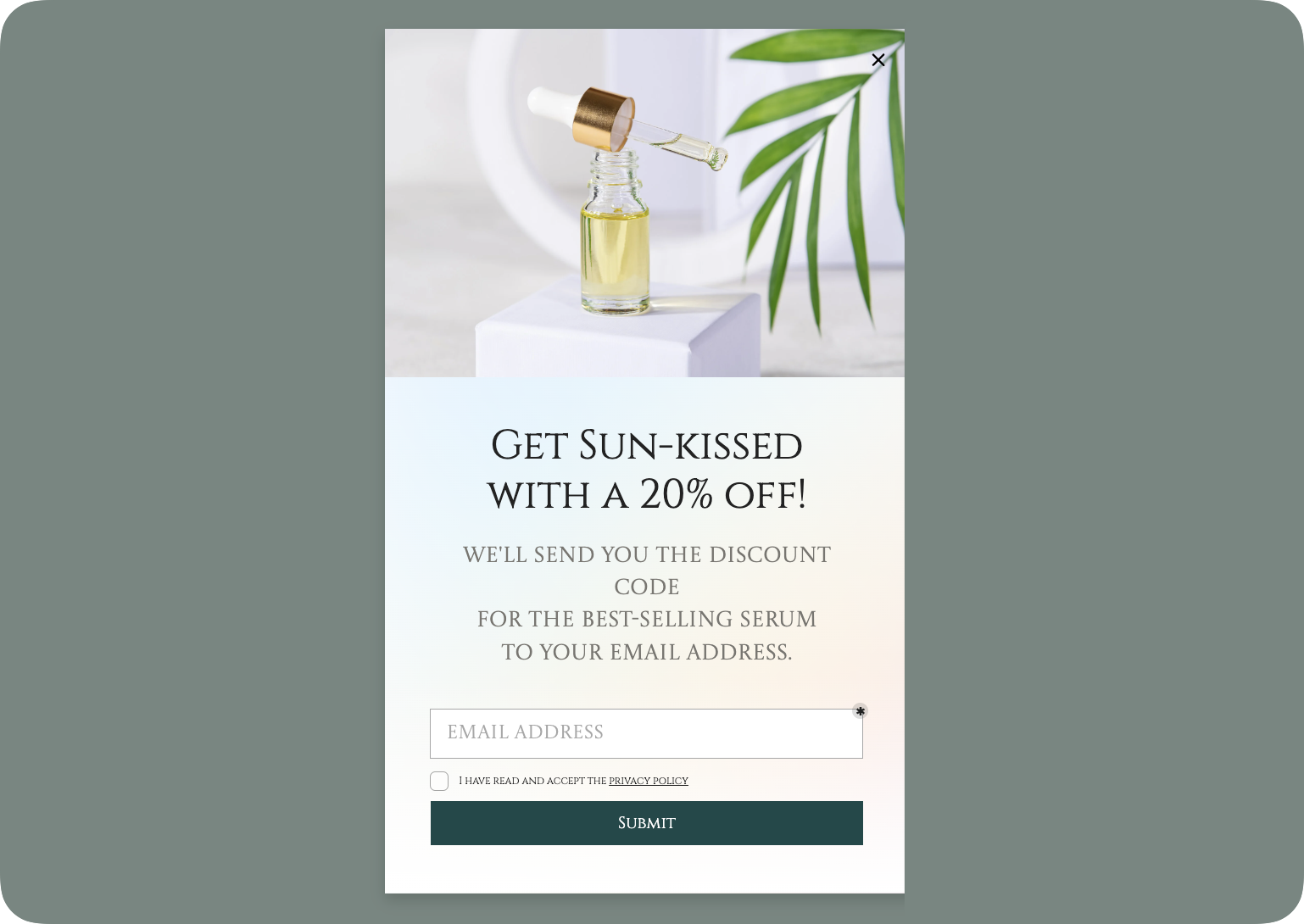 Gather Email Subscriptions with a Discount