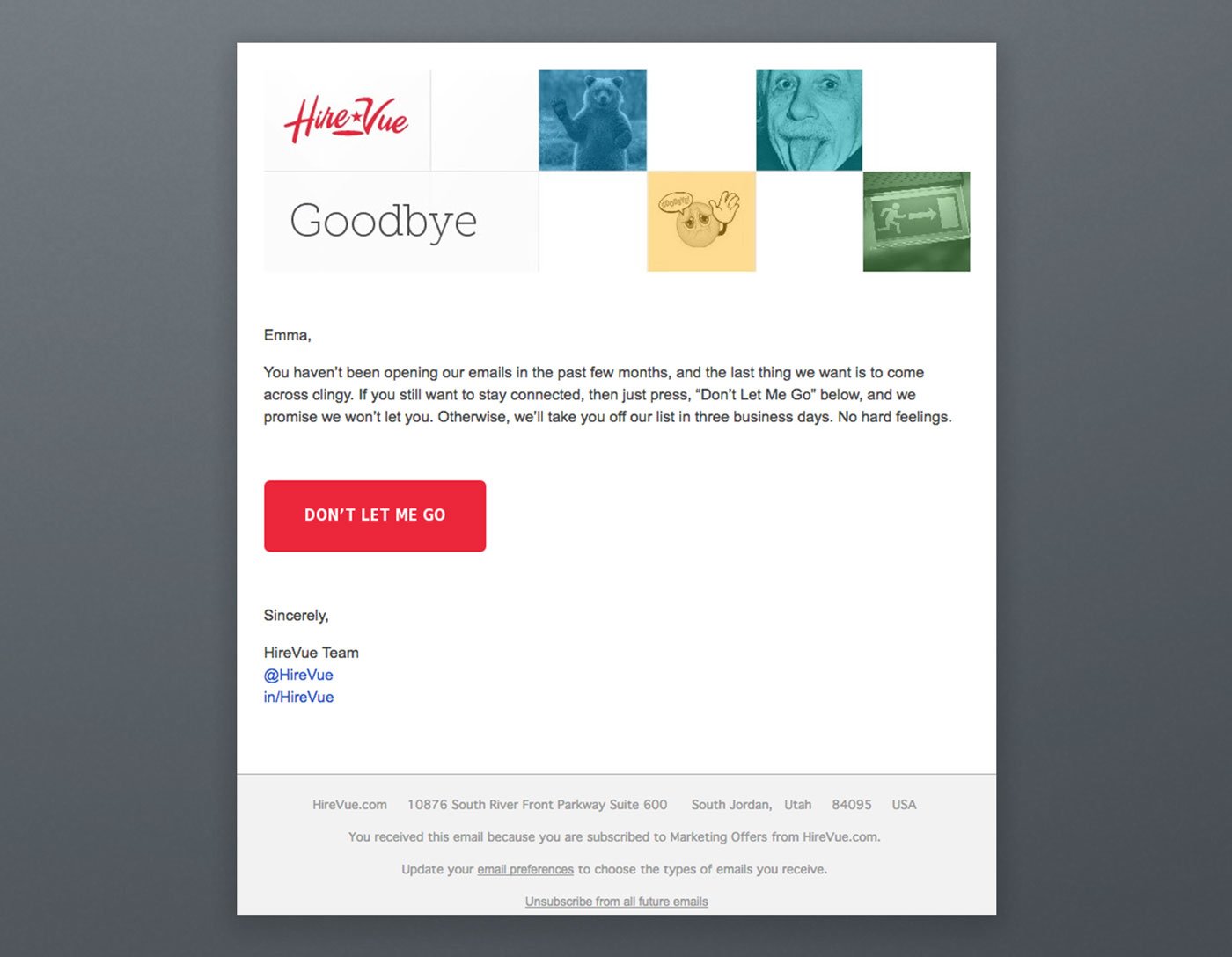 HireVue Email Marketing Campaign Creative