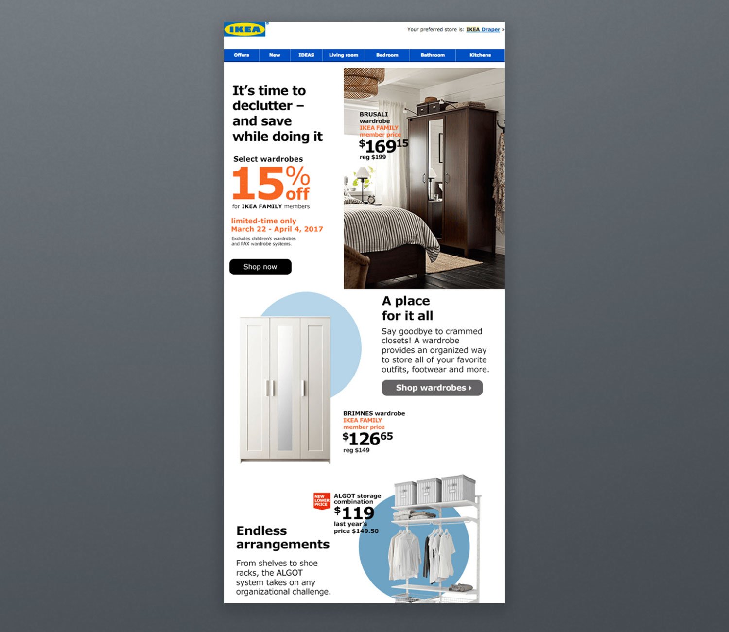 Ikea Newsletter Email