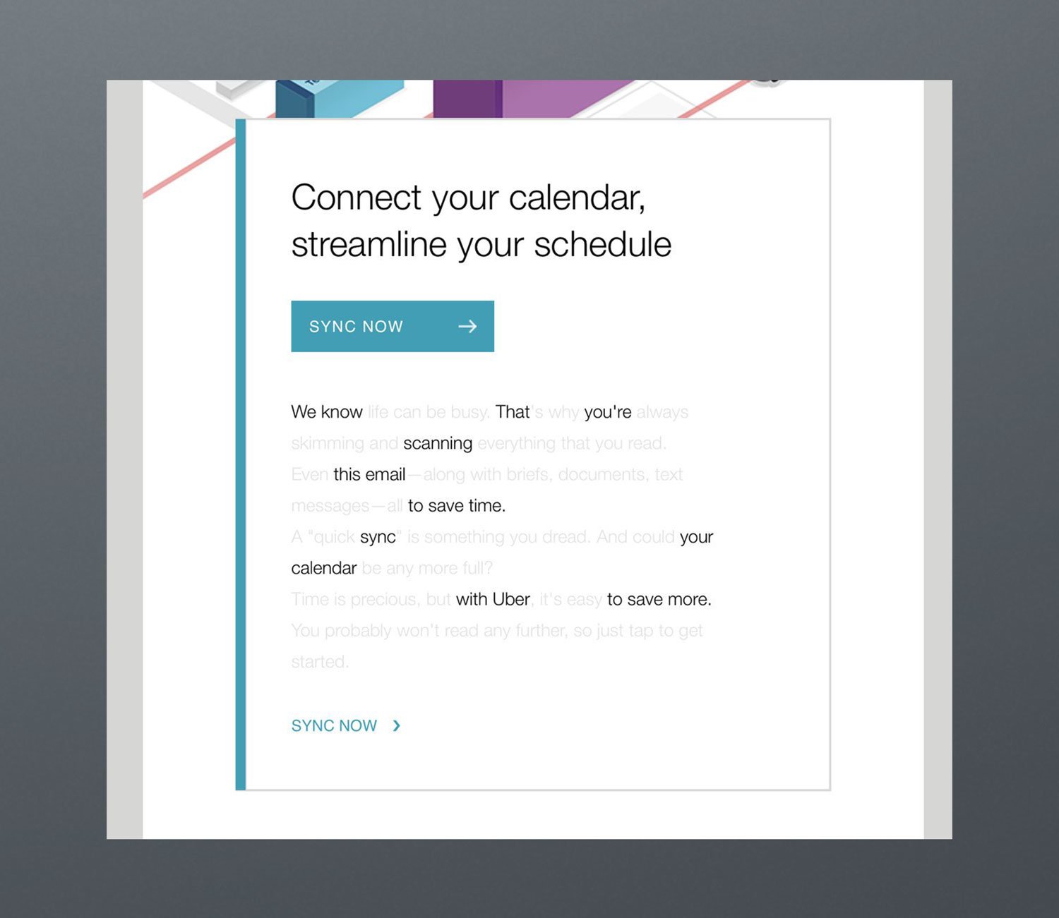 Uber Email Marketing Example