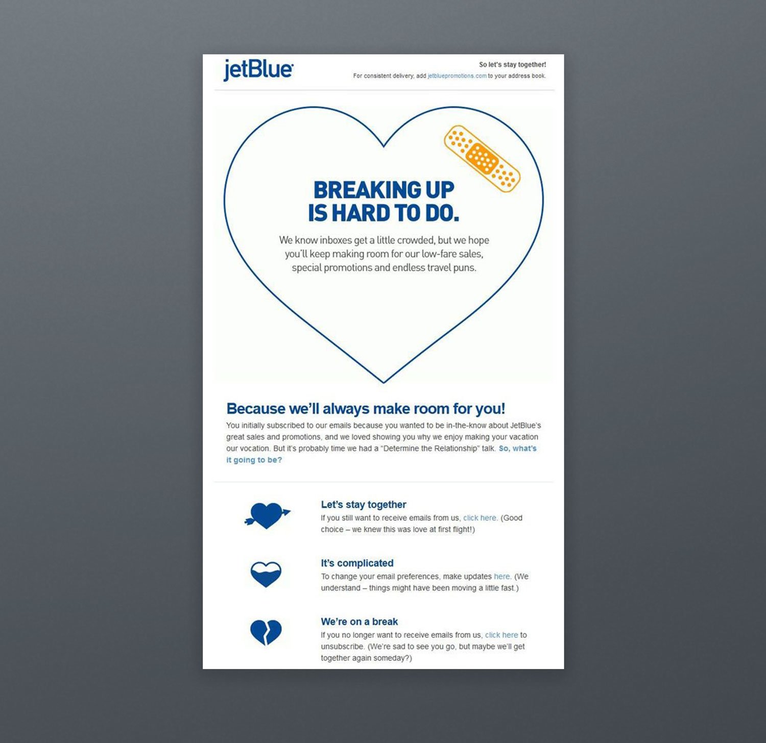 JetBlue Email Marketing Campaign