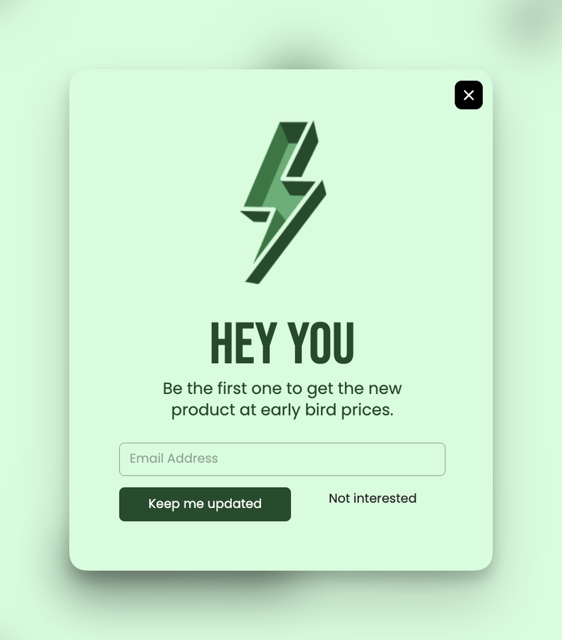 Example of a lead generation popup survey from Popupsmart