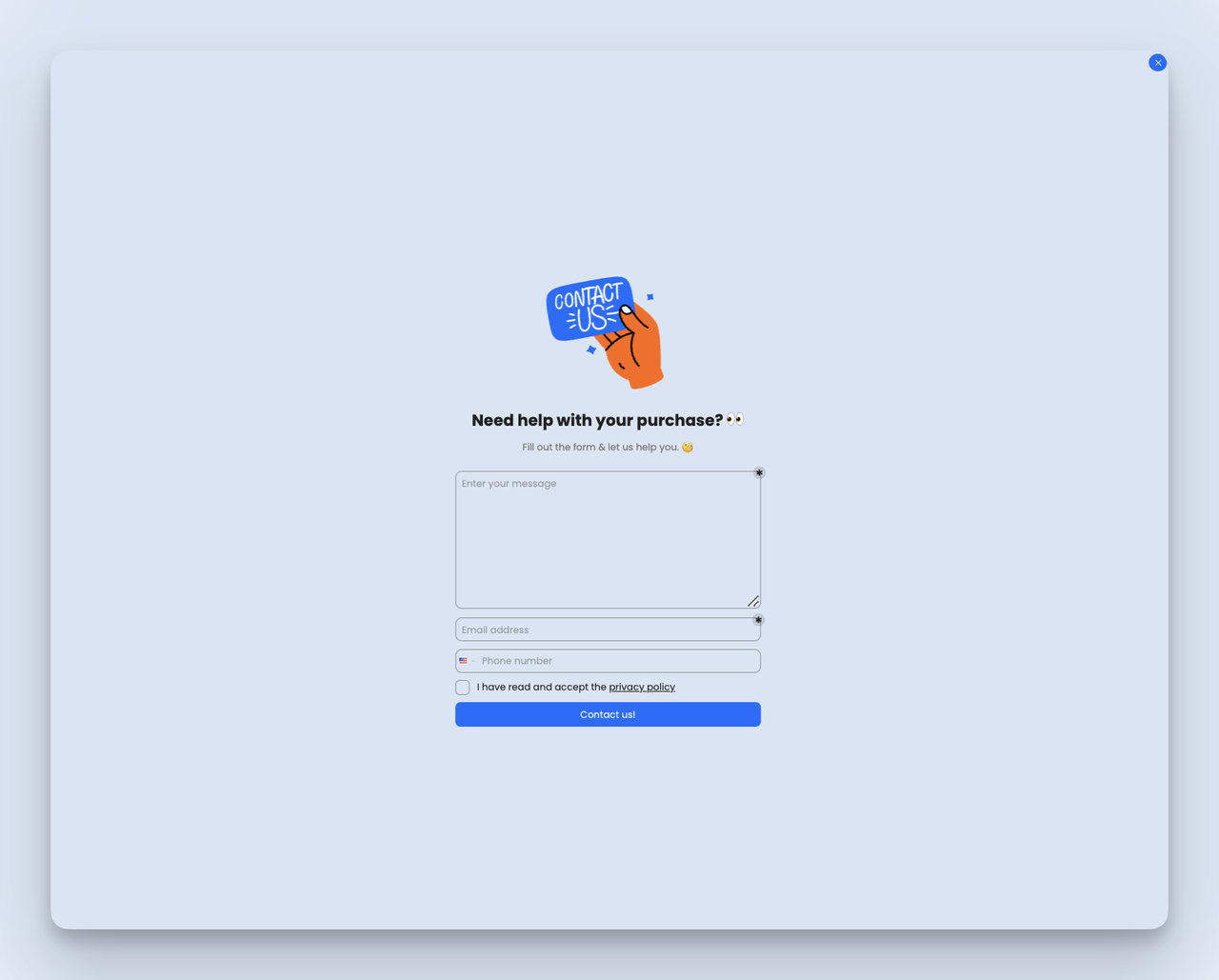 Example of an exit-intent popup survey from Popupsmart