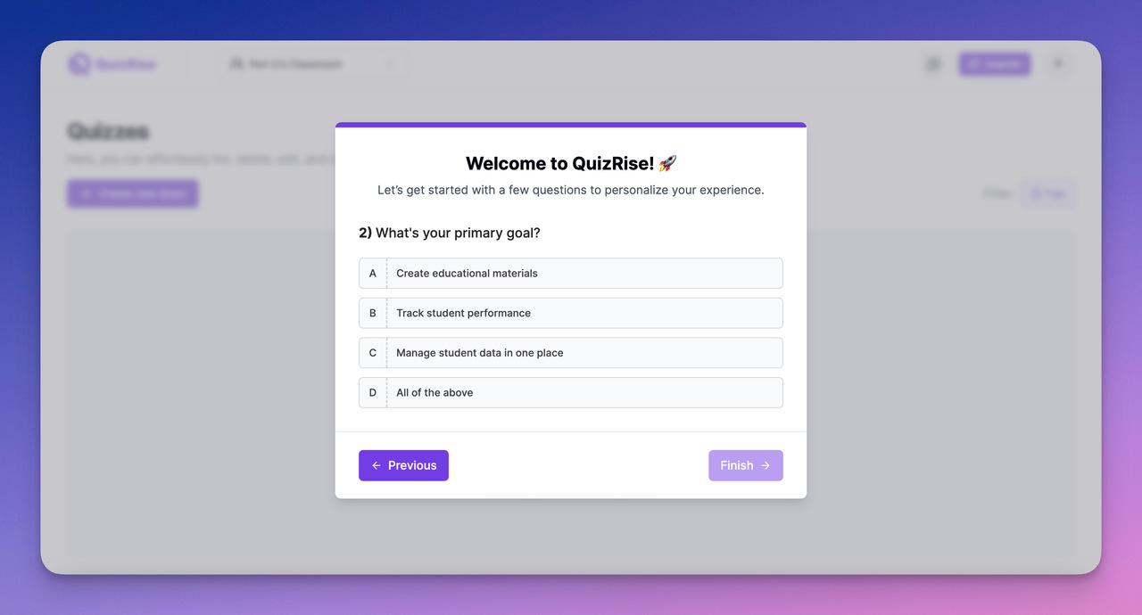 the primary goal of QuizRise
