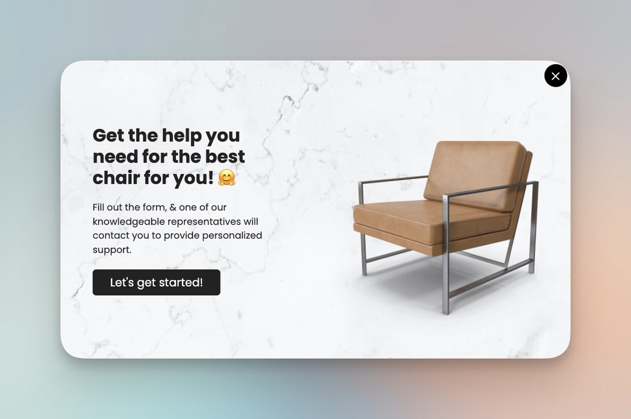 form submission collector popup of Popupsmart