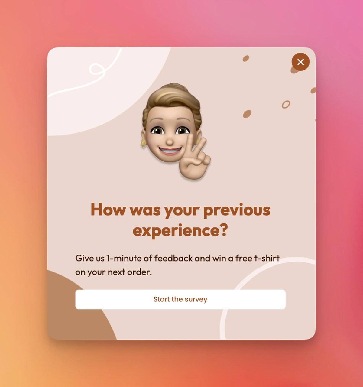 customer satisfaction multi-step popup of Popupsmart