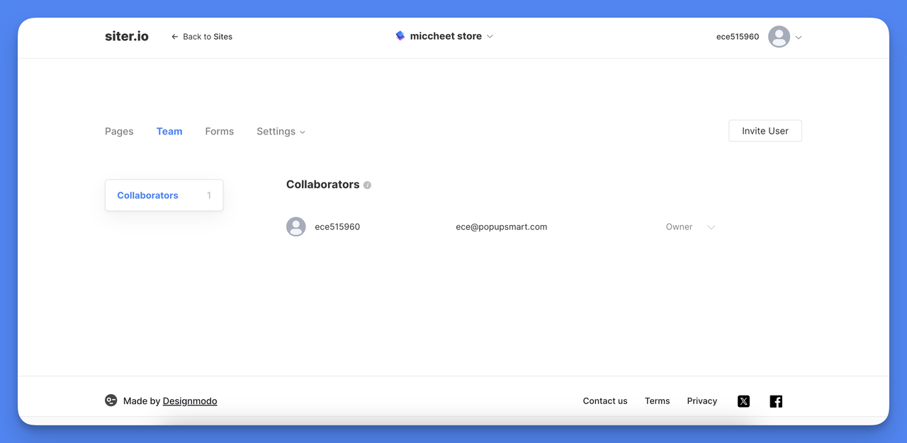 One of the most important features of Siter.io for small businesses; real time collabration.