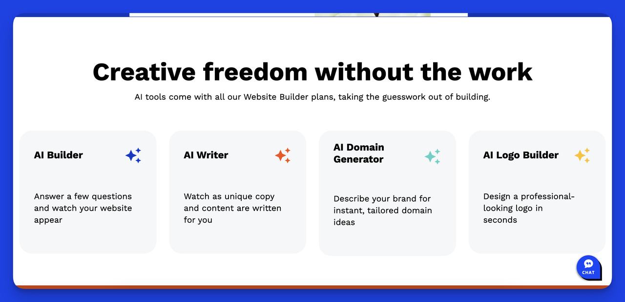 One of the most important features of Web.com for small businesses; ai-powered tools.