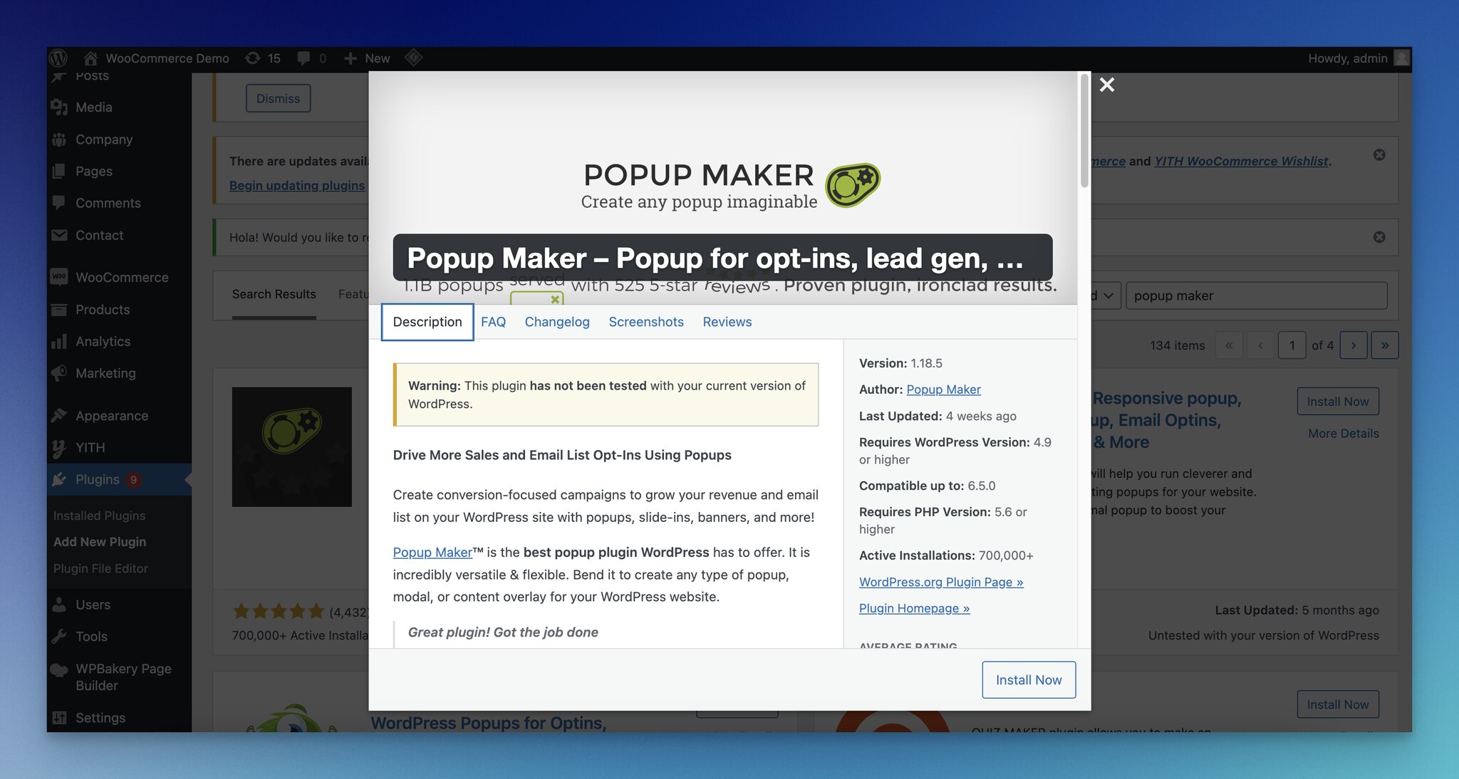 Popup Maker WordPress eklentisi detayları