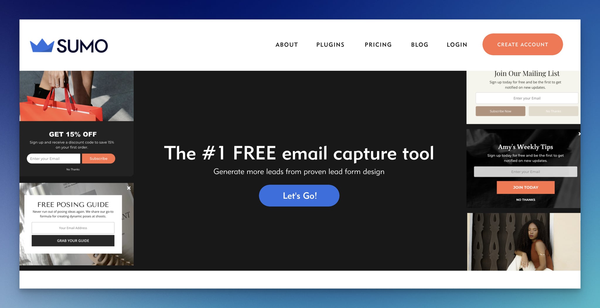 Sumo WordPress popup eklentisinin giriş sayfası