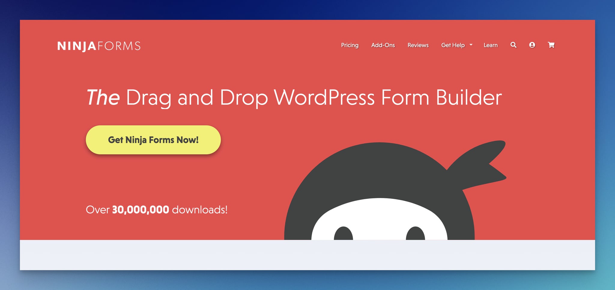 Ninja Forms, WordPress popup eklentisinin açılış sayfası