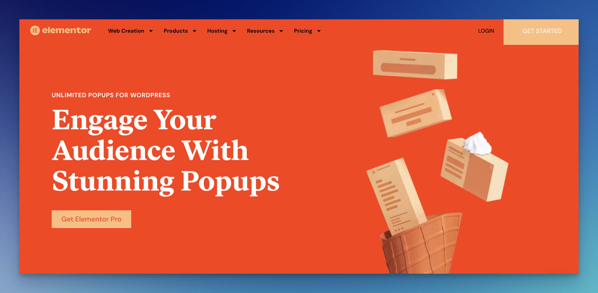 Elementor, WordPress popup eklentisi açılış sayfası