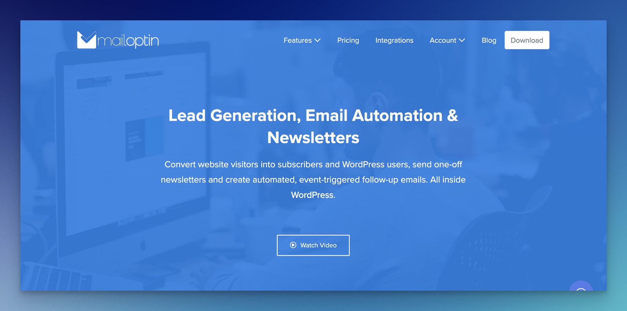 MailOptin, WordPress popup eklentisi açılış sayfası