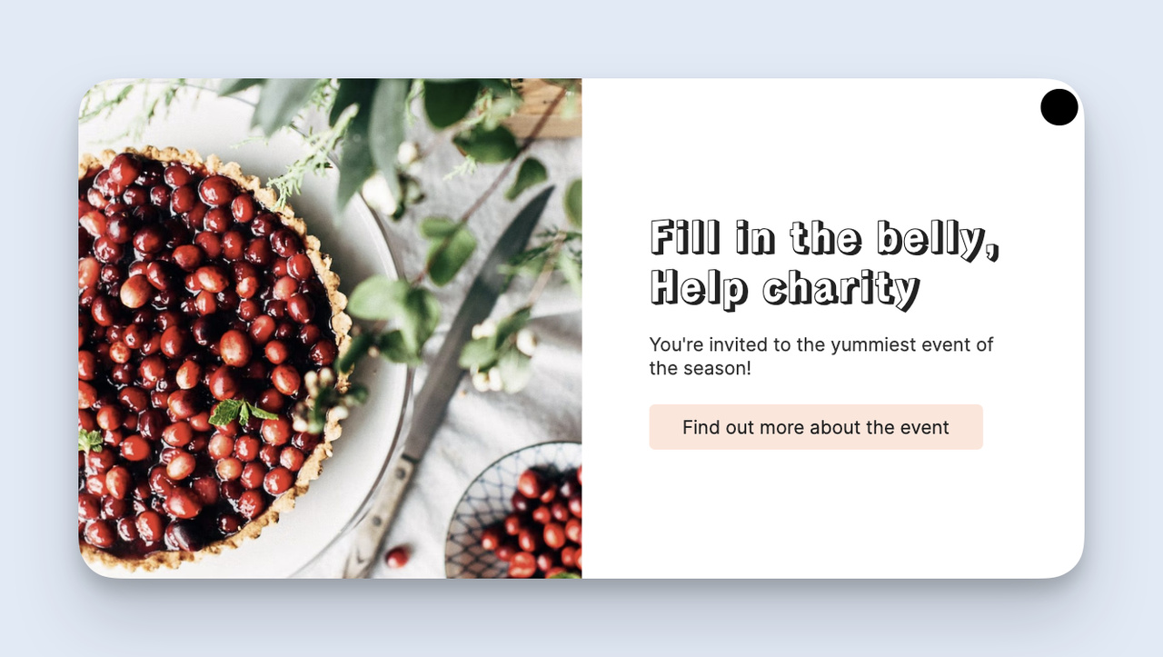 Popupsmart announcement bar popup ad template with a sitewide notification and call-to-action button
