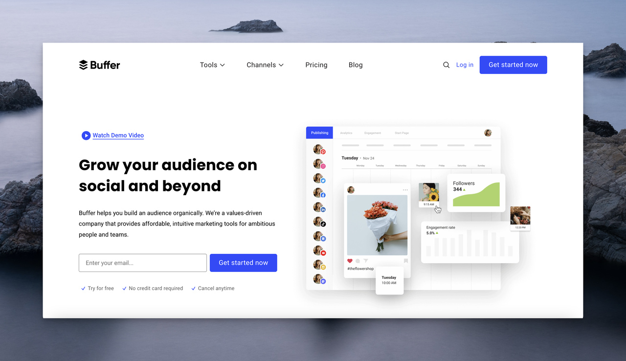 the related page of Buffer for marketing automation