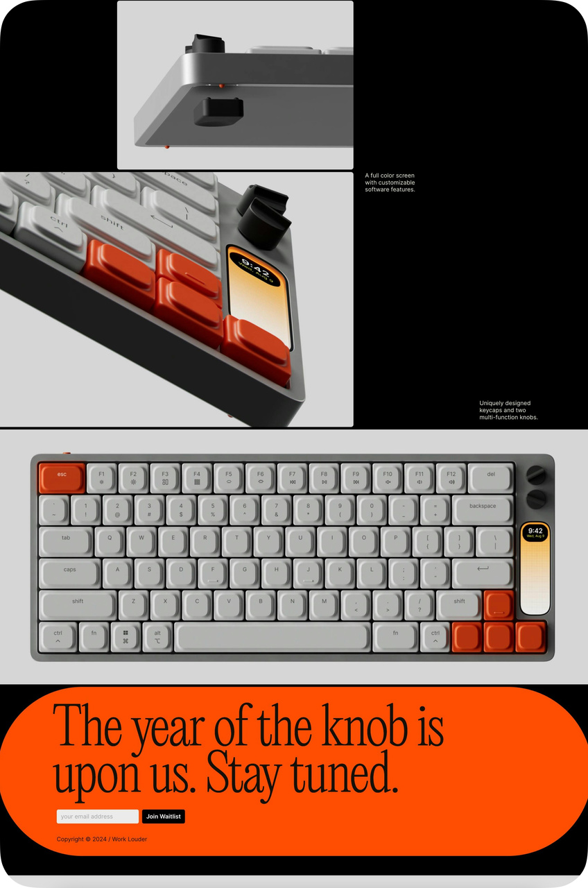 KNOB keyboard functionality breakdown and design philosophy section