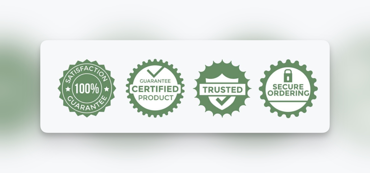 four different types of trust badges