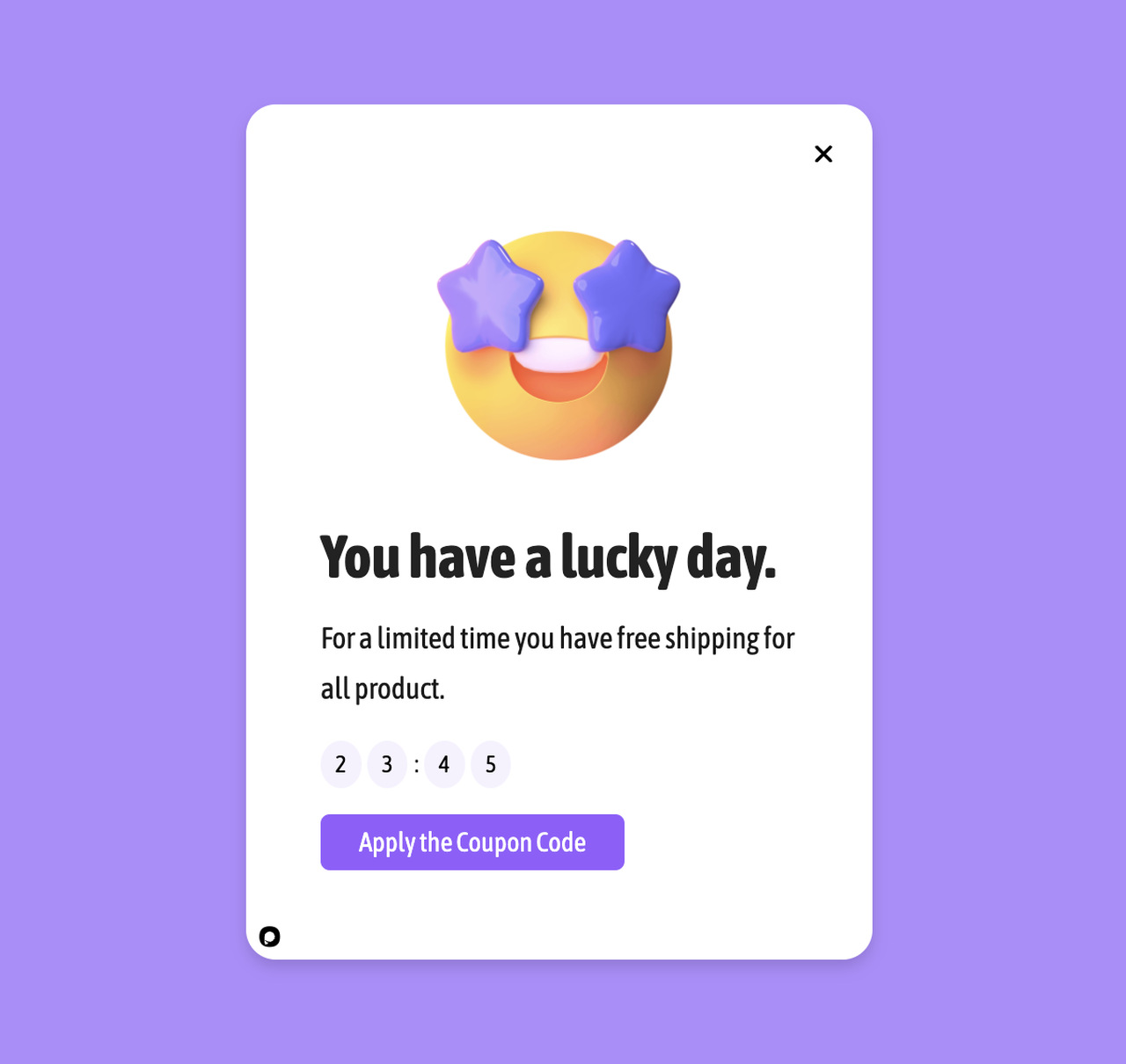 Free shipping popup for fall marketing