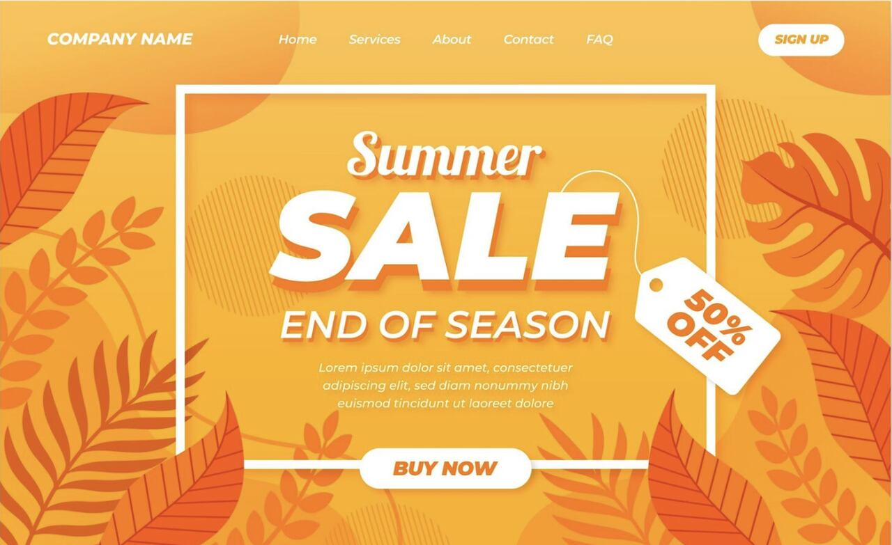 the sample end-of-summer template for fall marketing