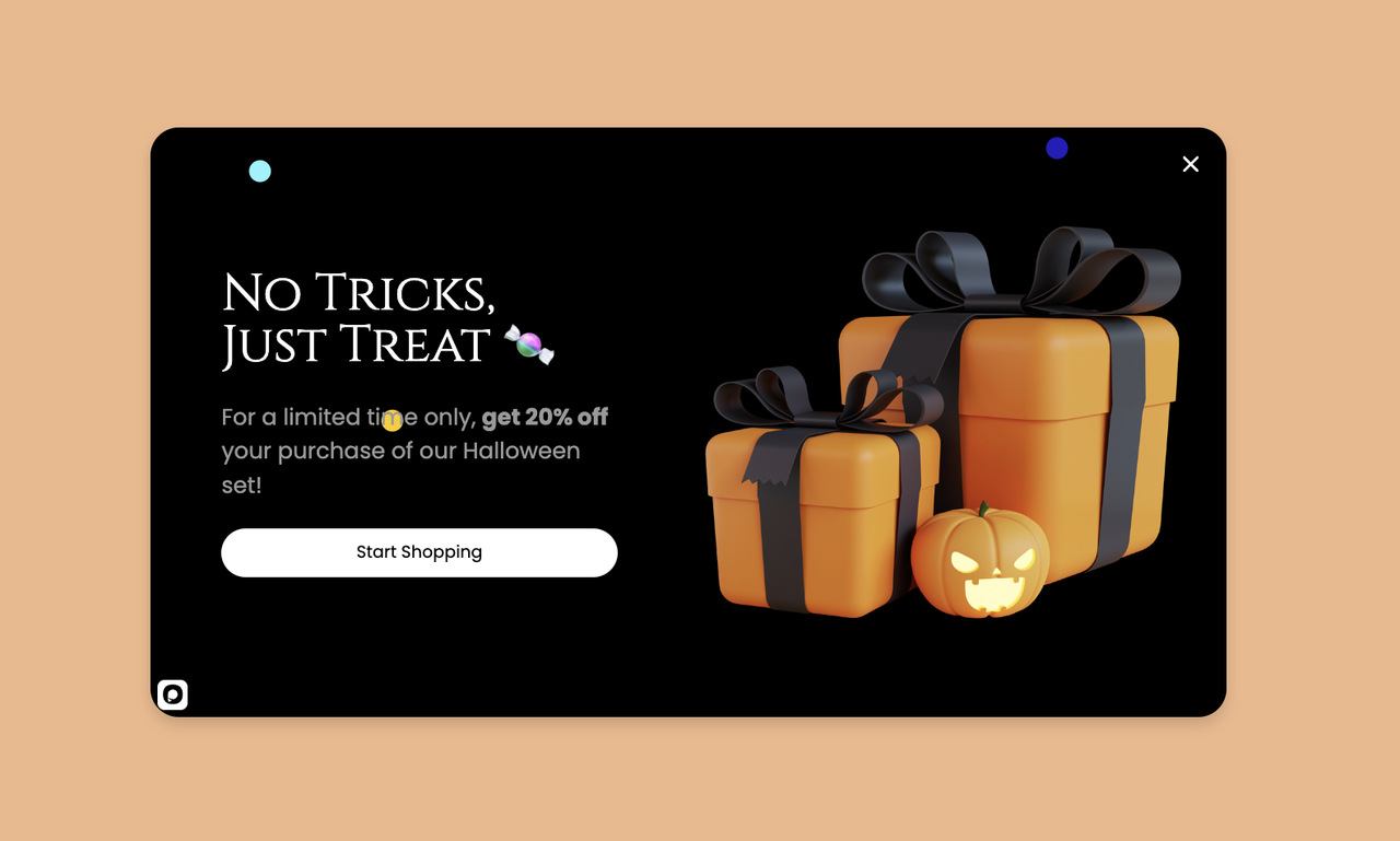 Pumpkin popup for fall marketing
