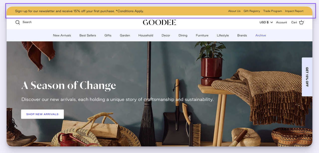GOODEE hello bar example