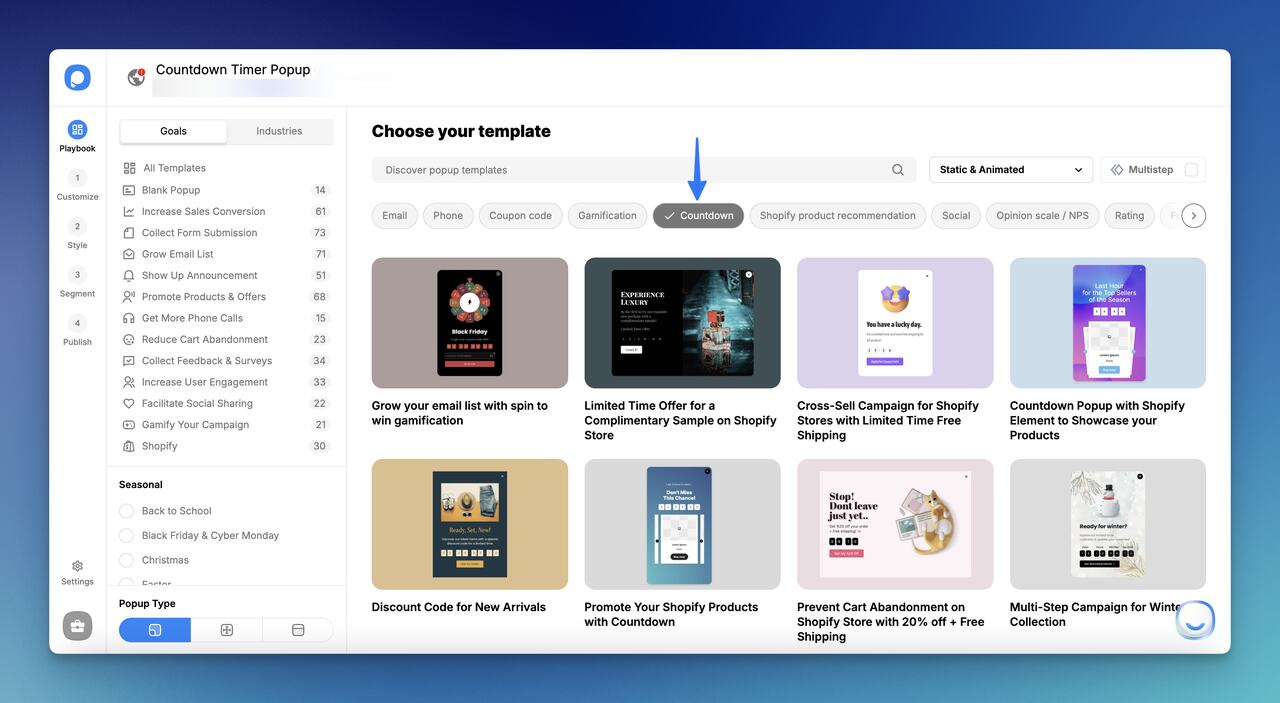 Playbook'ta geri sayım zamanlayıcı elementi