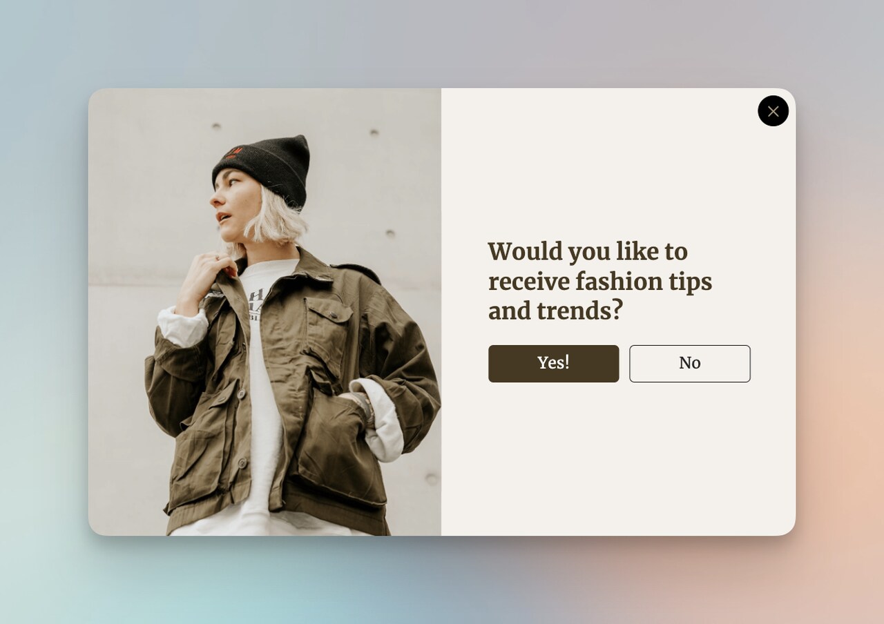 the Yes and No forms for lead generation