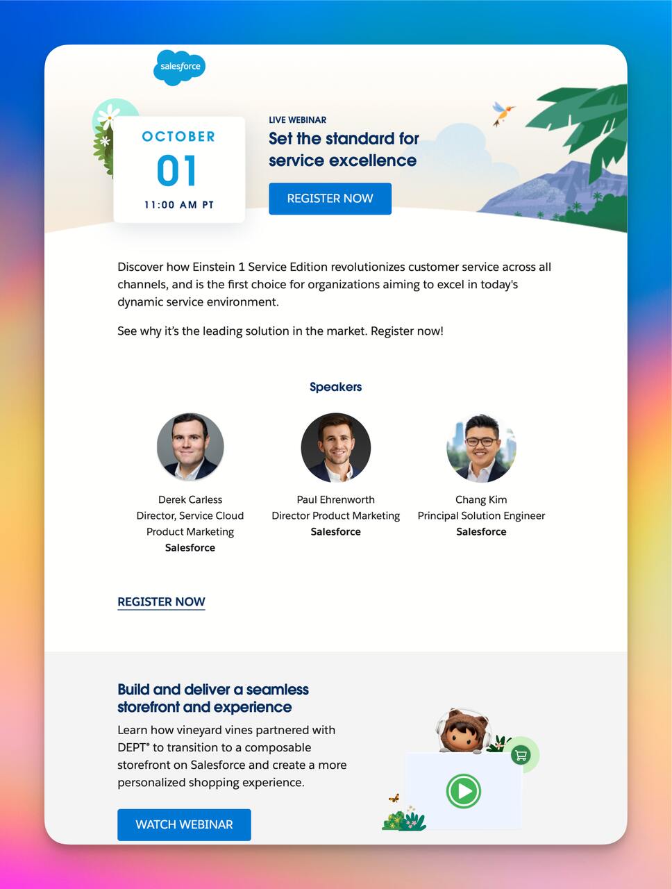 the Salesforces email sample for a specific date to announce