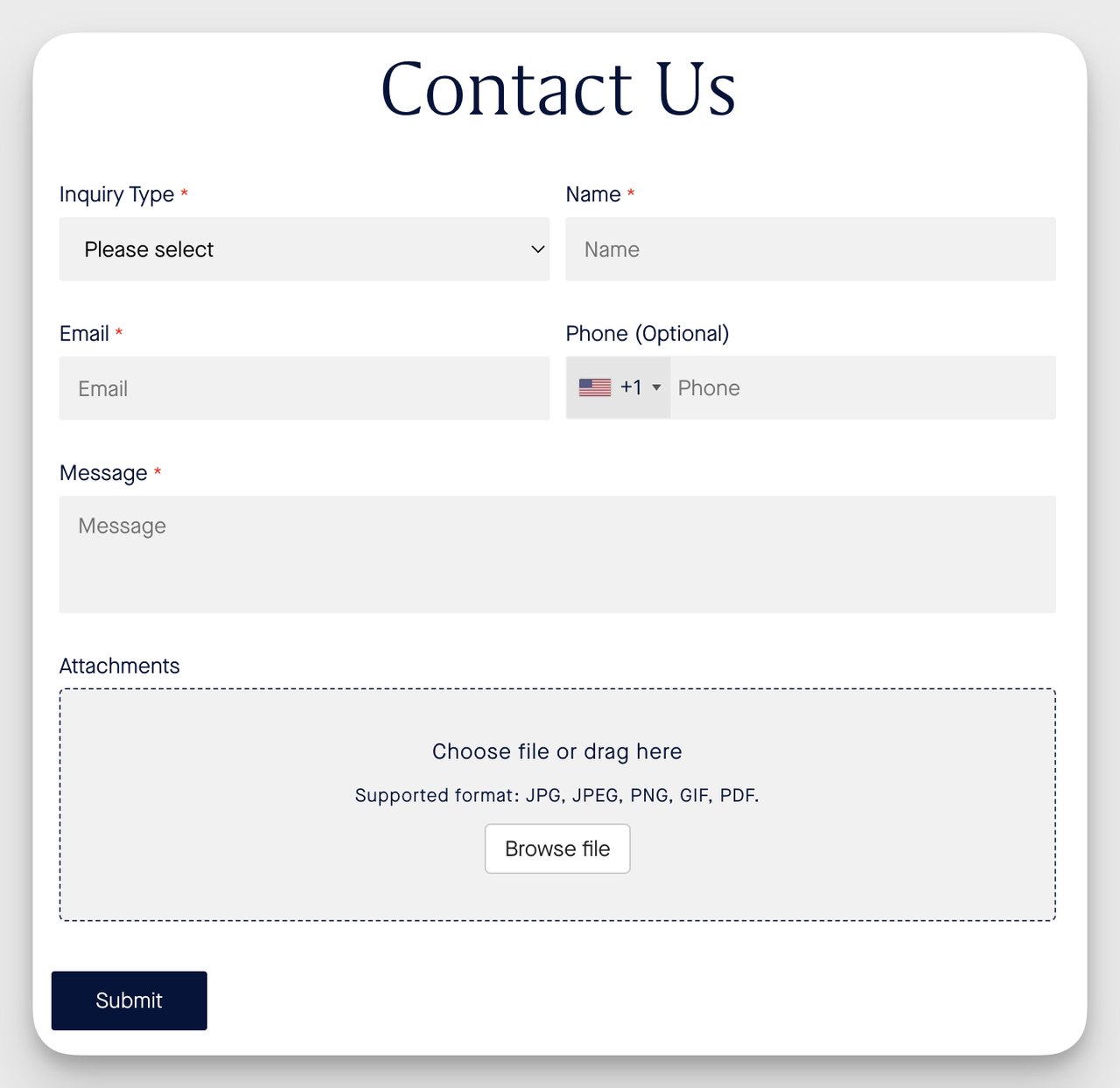 Rothy's eco-friendly footwear contact form example