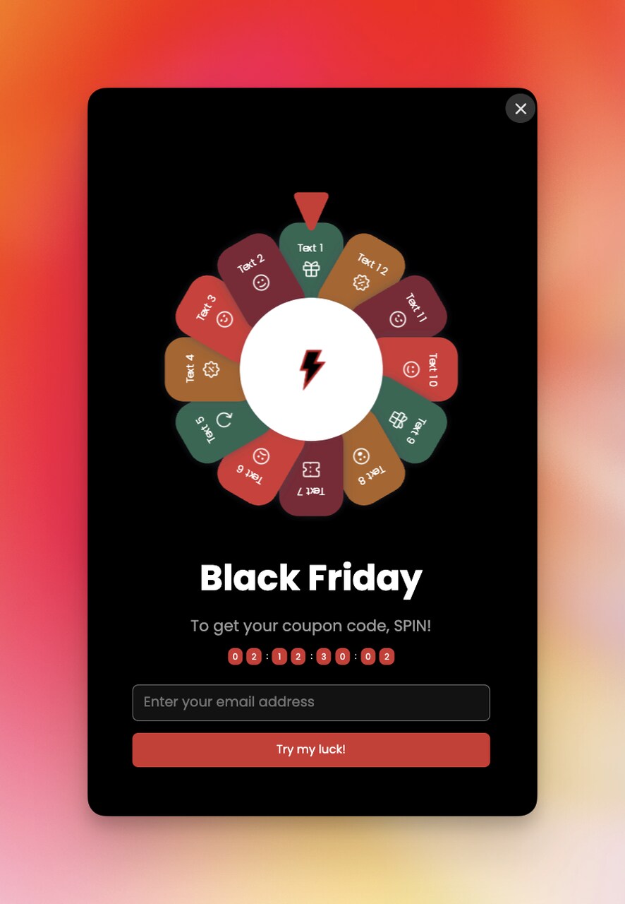 indirimli e-posta liste büyütme popup'ı