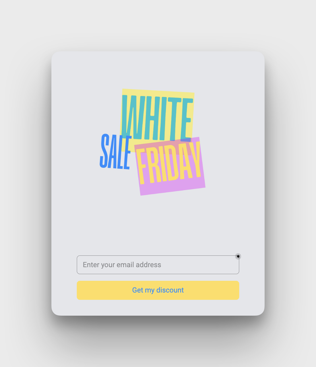 white friday popup template from popupsmart