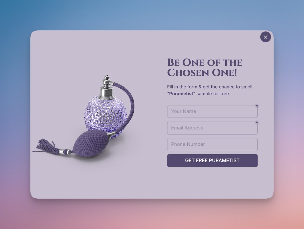 free sample popup from Popupsmart