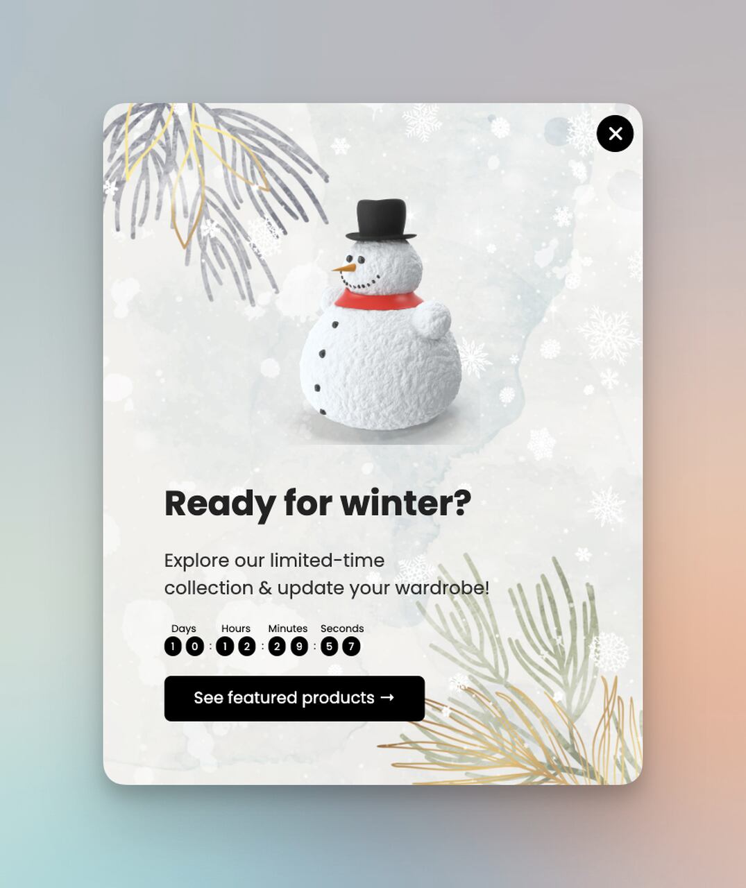 winter popup from Popupsmart