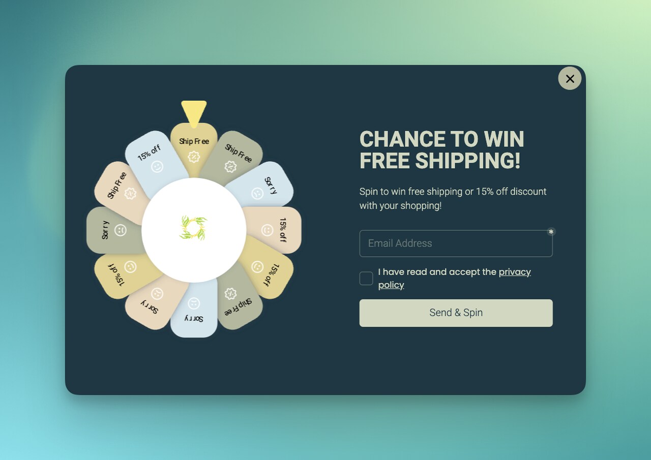the gamified popups from Popupsmart Playbook