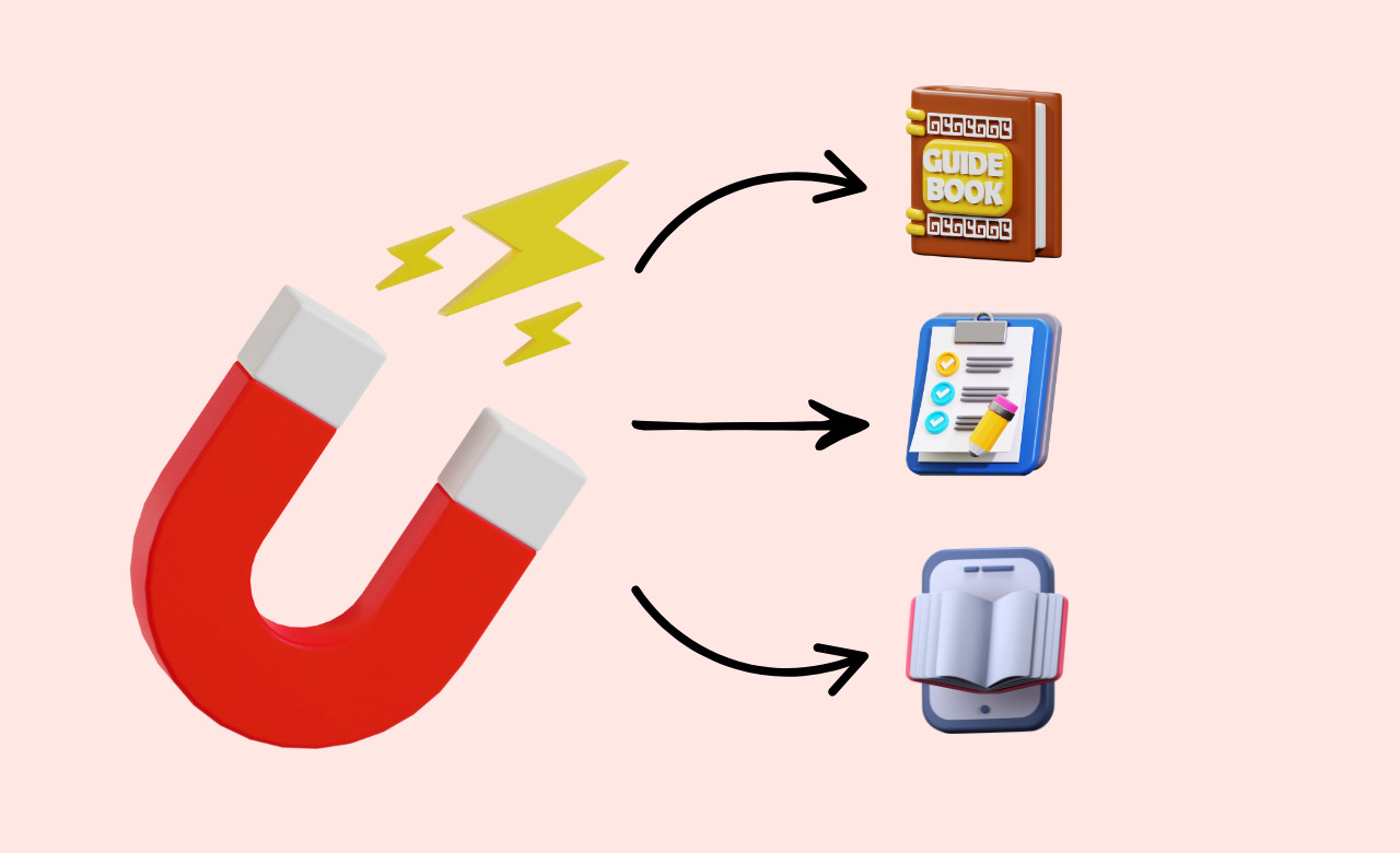 the lead magnet methods with their icons with magnet
