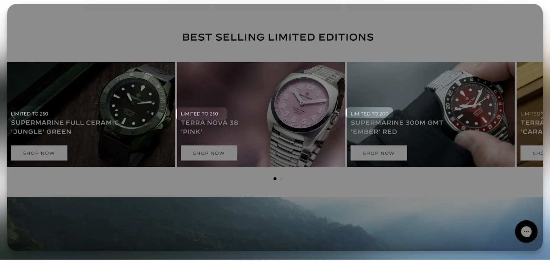 Bremont watch campaign highlighting only 250 limited edition pieces available to create scarcity