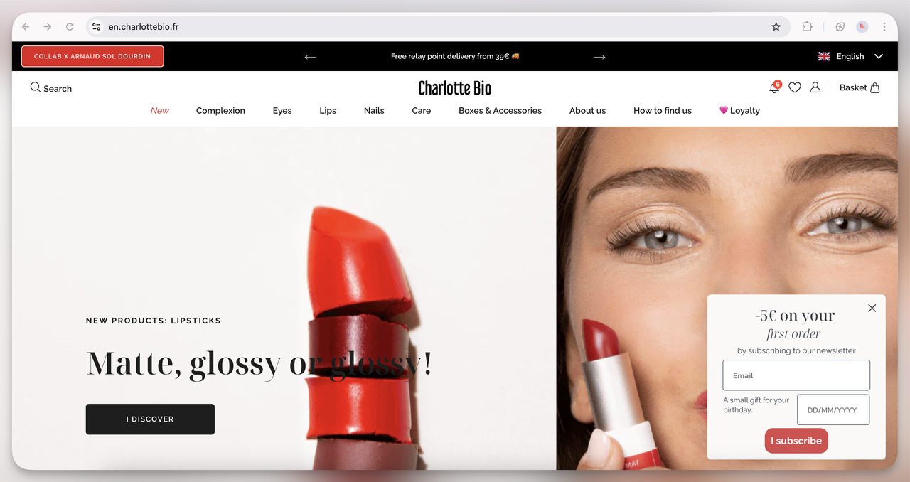 9. Charlotte Bio Birthday Discount Popup (Floating)