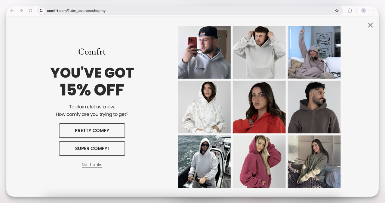 10. Comfrt Interactive Discount Popup (Overlay)