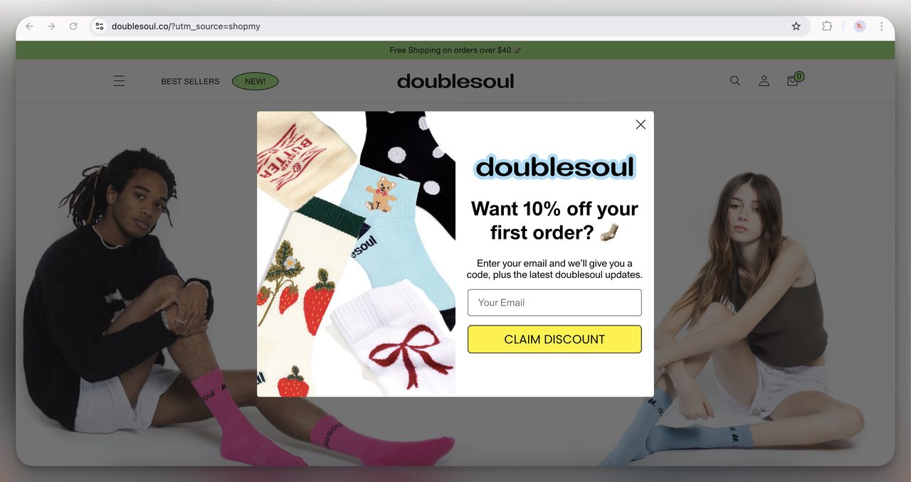 12. Doublesoul First Order Discount Popup (Overlay)