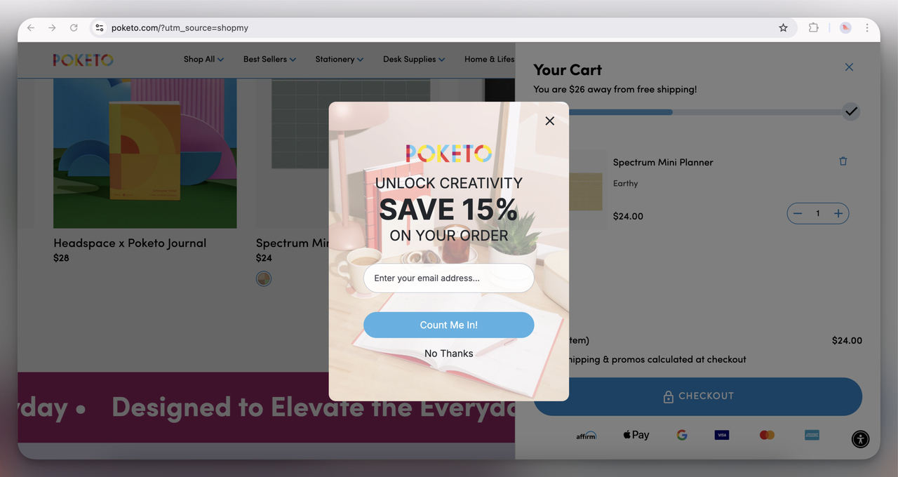 27. Poketo Discount Popup (Overlay)